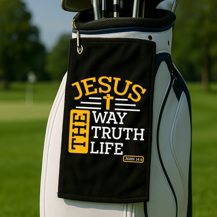 Jesus The Way Truth Life John 14:6 Golf Towel