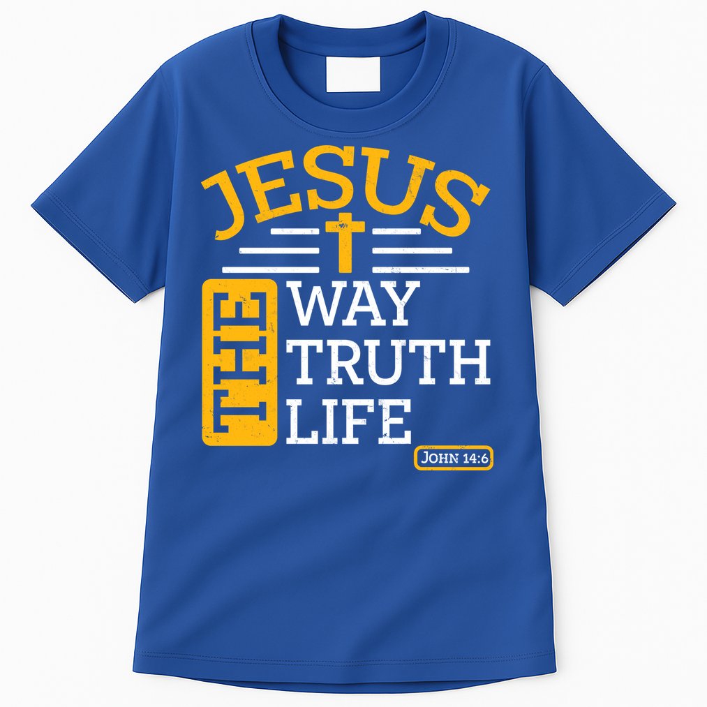Jesus The Way Truth Life John 14:6 Tall T-Shirt