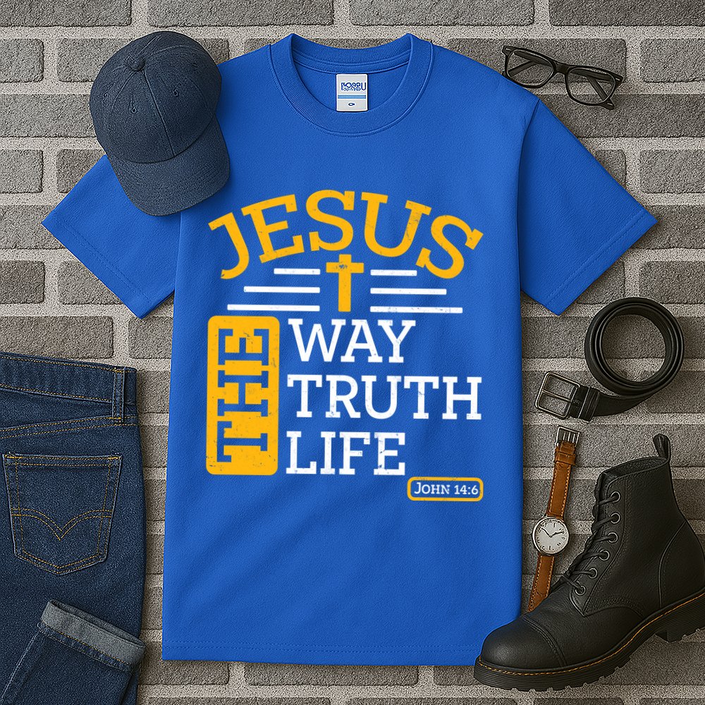 Jesus The Way Truth Life John 14:6 Tall T-Shirt