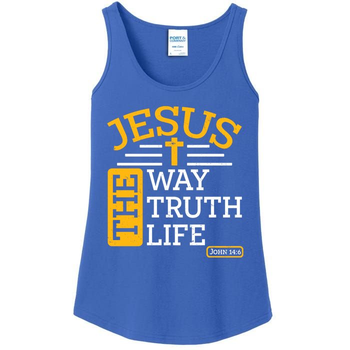 Jesus The Way Truth Life John 14:6 Ladies Essential Tank