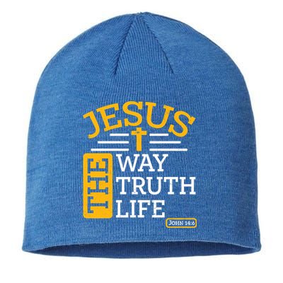 Jesus The Way Truth Life John 14:6 Sustainable Beanie