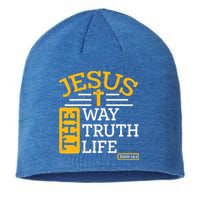 Jesus The Way Truth Life John 14:6 Sustainable Beanie
