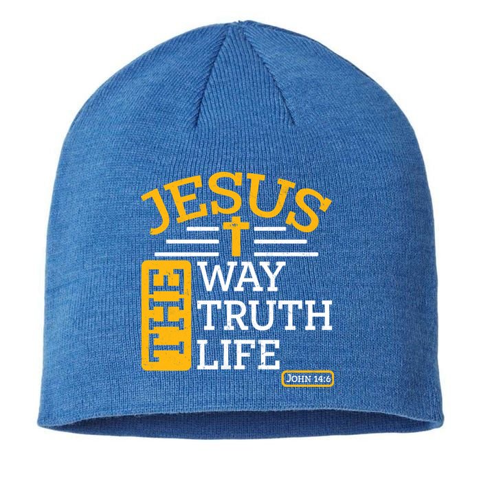Jesus The Way Truth Life John 14:6 Sustainable Beanie