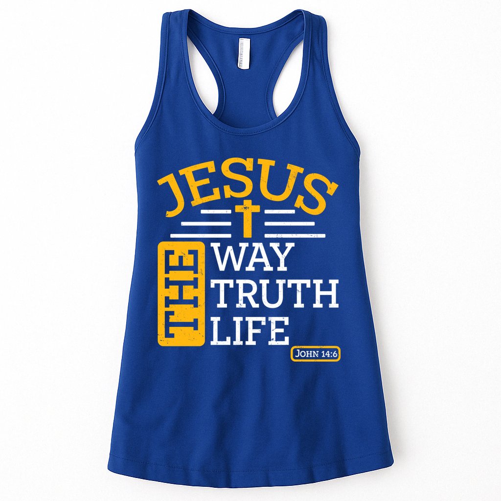 Jesus The Way Truth Life John 14:6 Womens Tank Top