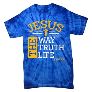 Jesus The Way Truth Life John 14:6 Tie-Dye T-Shirt