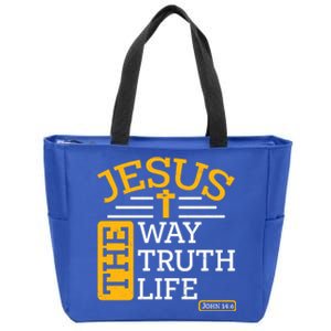 Jesus The Way Truth Life John 14:6 Zip Tote Bag