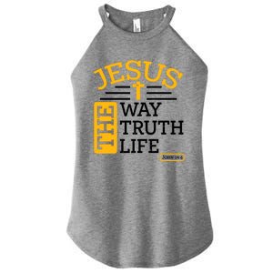 Jesus The Way Truth Life John 14:6 Women's Perfect Tri Rocker Tank