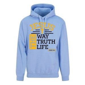 Jesus The Way Truth Life John 14:6 Unisex Surf Hoodie