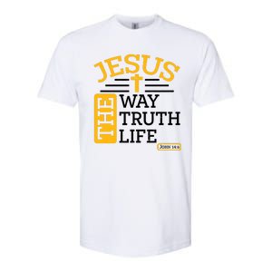 Jesus The Way Truth Life John 14:6 Softstyle CVC T-Shirt