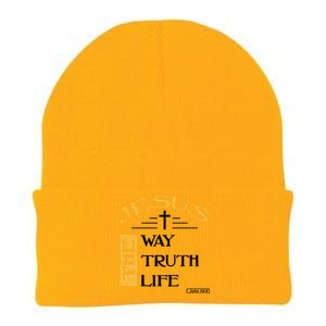 Jesus The Way Truth Life Christian Knit Cap Winter Beanie