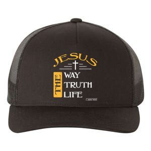 Jesus The Way Truth Life Christian Yupoong Adult 5-Panel Trucker Hat