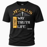 Jesus The Way Truth Life Christian Cooling Performance Crew T-Shirt