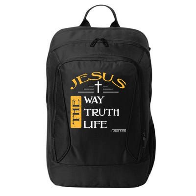 Jesus The Way Truth Life Christian City Backpack