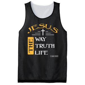 Jesus The Way Truth Life Christian Mesh Reversible Basketball Jersey Tank