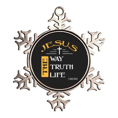 Jesus The Way Truth Life Christian Metallic Star Ornament