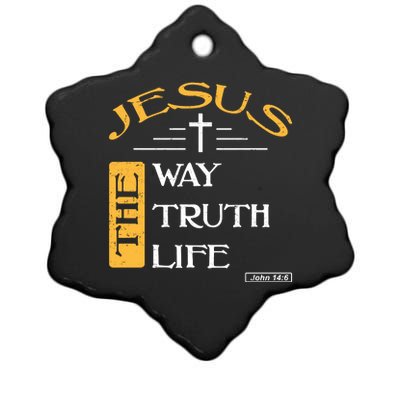 Jesus The Way Truth Life Christian Ceramic Star Ornament