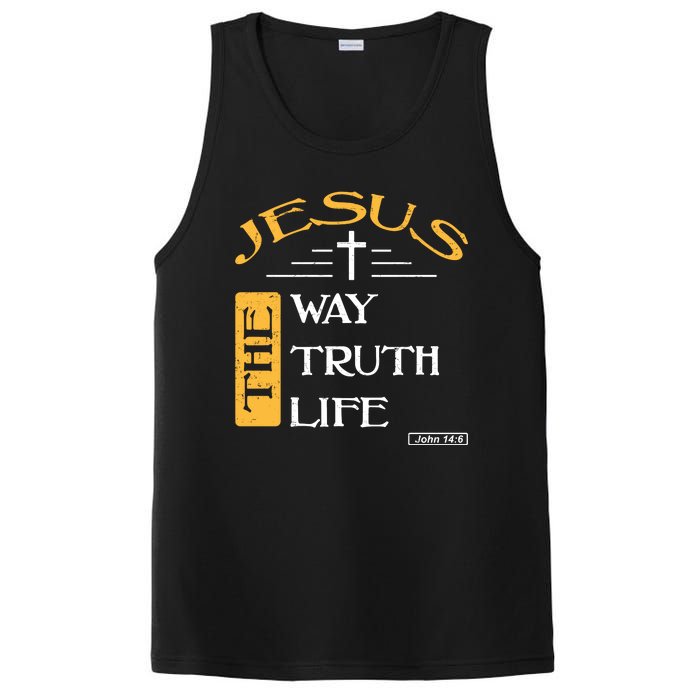 Jesus The Way Truth Life Christian PosiCharge Competitor Tank