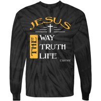 Jesus The Way Truth Life Christian Tie-Dye Long Sleeve Shirt