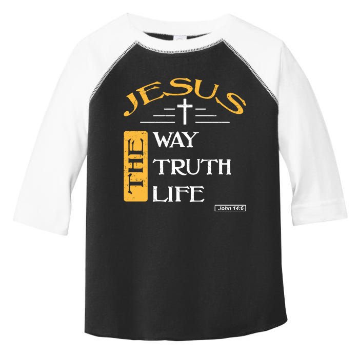 Jesus The Way Truth Life Christian Toddler Fine Jersey T-Shirt