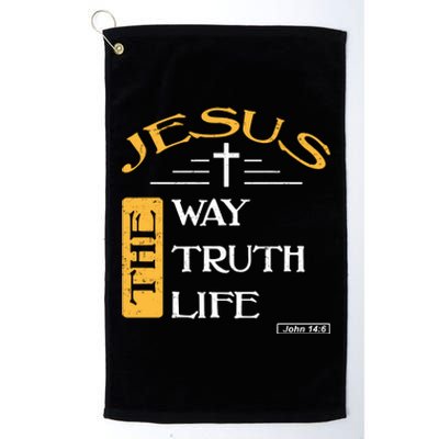 Jesus The Way Truth Life Christian Platinum Collection Golf Towel