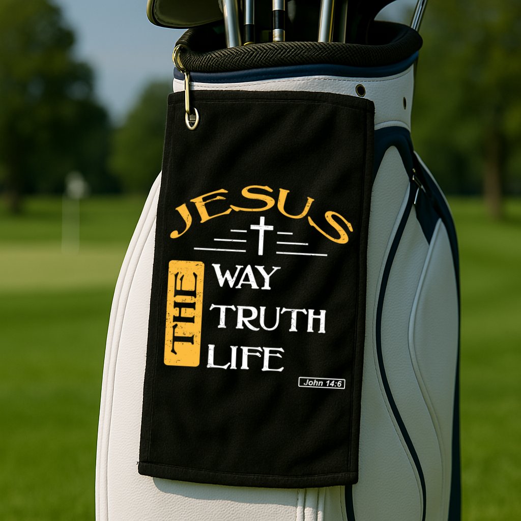 Jesus The Way Truth Life Christian Golf Towel