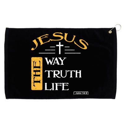 Jesus The Way Truth Life Christian Grommeted Golf Towel