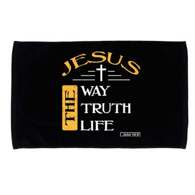 Jesus The Way Truth Life Christian Microfiber Hand Towel