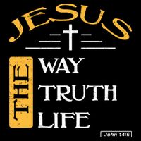 Jesus The Way Truth Life Christian Women's V-Neck T-Shirt