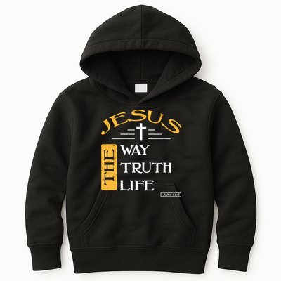 Jesus The Way Truth Life Christian Kids Hoodie