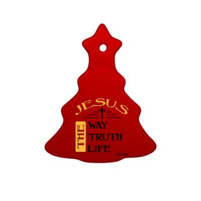 Jesus The Way Truth Life Christian Ceramic Tree Ornament