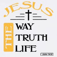 Jesus The Way Truth Life Christian Garment-Dyed Sweatshirt