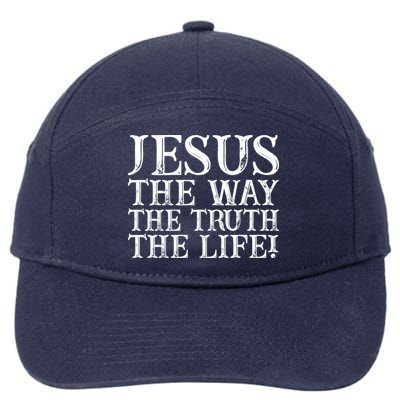 Jesus The Way The Truth The Life Vintage 7-Panel Snapback Hat