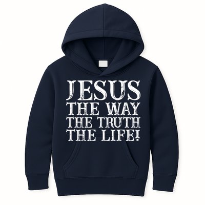 Jesus The Way The Truth The Life Vintage Kids Hoodie