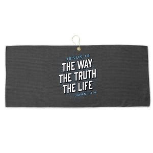 Jesus The Way Truth Life Christian John 14:6 Bible Verse Large Microfiber Waffle Golf Towel