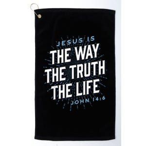 Jesus The Way Truth Life Christian John 14:6 Bible Verse Platinum Collection Golf Towel