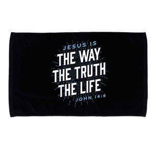 Jesus The Way Truth Life Christian John 14:6 Bible Verse Microfiber Hand Towel