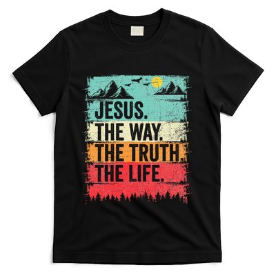 Jesus The Way Truth Life Christian Worship T-Shirt