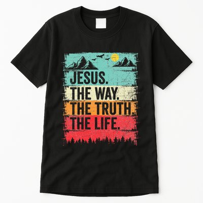 Jesus The Way Truth Life Christian Worship Tall T-Shirt