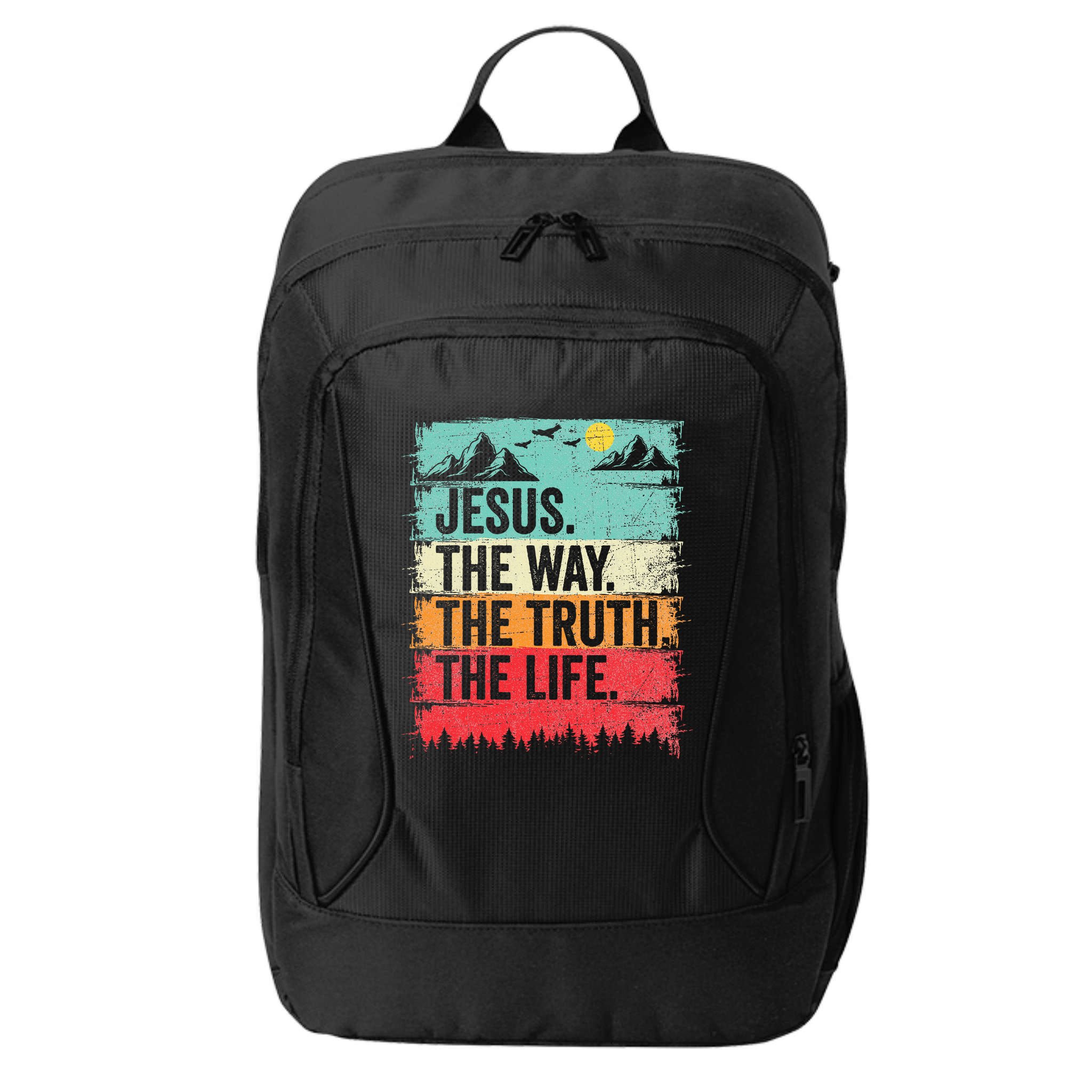 Jesus The Way Truth Life Christian Worship City Backpack