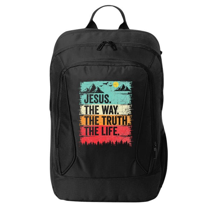 Jesus The Way Truth Life Christian Worship City Backpack