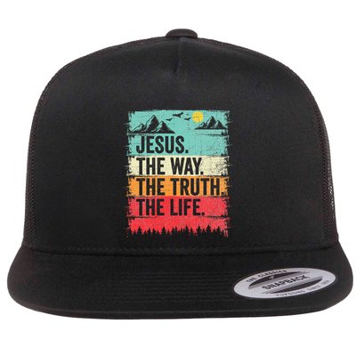 Jesus The Way Truth Life Christian Worship Flatbill Hat