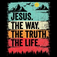Jesus The Way Truth Life Christian Worship 16 in Basic Backpack
