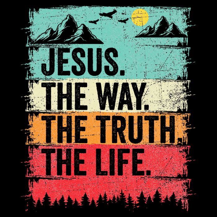 Jesus The Way Truth Life Christian Worship 16 in Basic Backpack