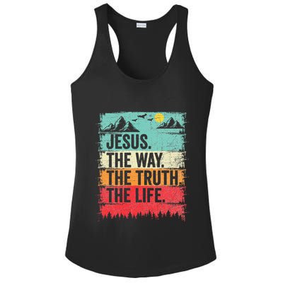 Jesus The Way Truth Life Christian Worship Ladies PosiCharge Competitor Racerback Tank