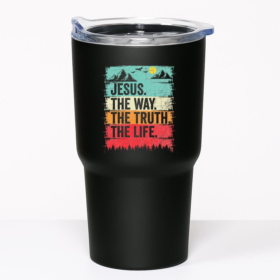Jesus The Way Truth Life Christian Worship Tumbler