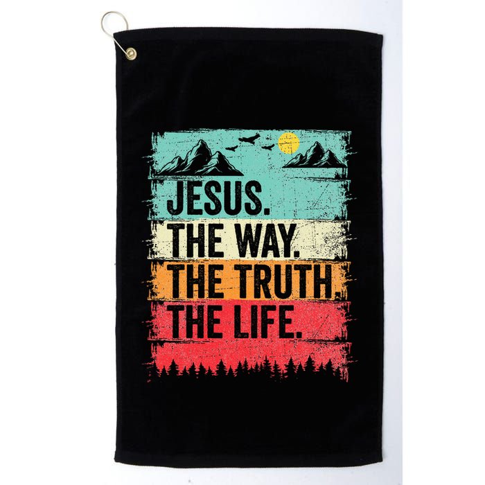 Jesus The Way Truth Life Christian Worship Golf Towel