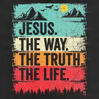 Jesus The Way Truth Life Christian Worship Golf Towel