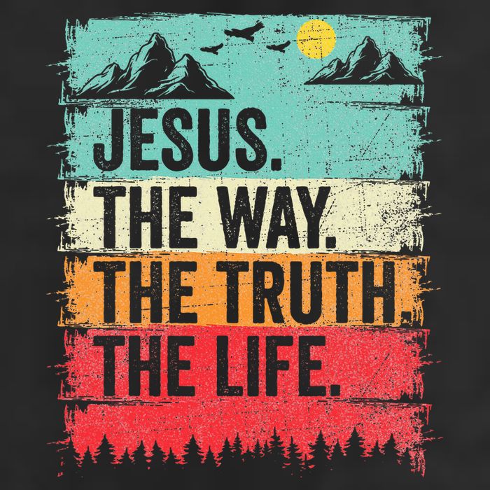 Jesus The Way Truth Life Christian Worship Golf Towel