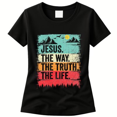 Jesus The Way Truth Life Christian Worship Womens T-Shirt