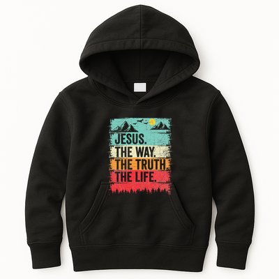 Jesus The Way Truth Life Christian Worship Kids Hoodie